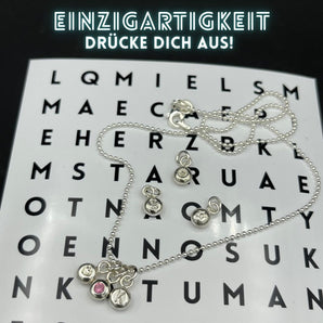 MEMO Kette mit Anhänger - Alle Buchstaben inkl. "&" sowie 5 tolle Symbole möglich!