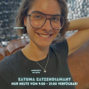Nur Heute bis 21:00! KATUMA Katzen-Diamant Kette und / oder Ohrstecker in 925/- Sterlingsilber