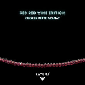 Granat Choker-Edelsteinkette | Handgefertigt aus der Goldschmiede