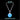 NUI-Kette Chalcedon Sea Blue mit XXL Edestein & 70cm Silberkette