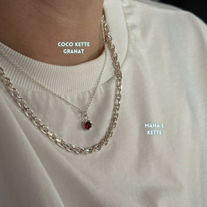 COCO Granat Edelsteinkette Sterlingsilber