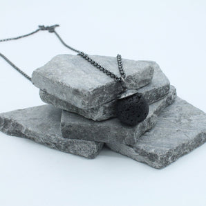 XXL Lava Kugelkette geschwärzt